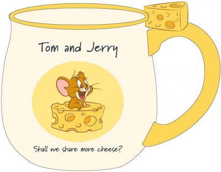 【予約2021年5月】トムとジェリー フィギュア付きマグ ジェリーとチーズ サンアート