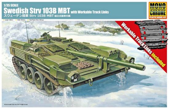 【予約2021年9月】1/35 スウェーデン陸軍 Strv 103B MBT 組立式履帯付属 MCT0918 モノクローム