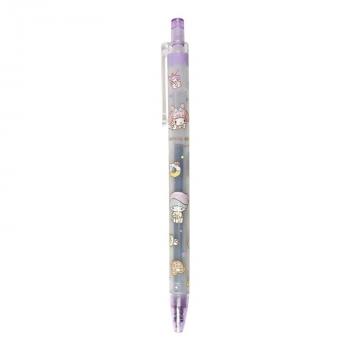 サンリオキャラクターズ ノック式ゲルペン ミックス パープル ボールペン 半透明 0.5mm