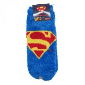 スーパーマン もこもこ靴下 アイコン ブルー 22cm~24cm WBSP354J