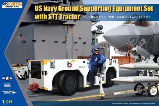 【予約2021年6～7月】1/48 アメリカ海軍 グランドサポート 装置セットw/STTトラクター KNE48115 キネティック