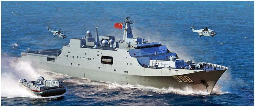 【予約2021年10月】1/700 中国人民解放軍海軍 071級ドッグ型揚陸艦 06726 トランペッターモデル