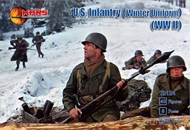 【予約2021年8月】1/72 WW.Ⅱ 米軍 歩兵冬季装備 (40体/8ポーズ) MFG72124 マース
