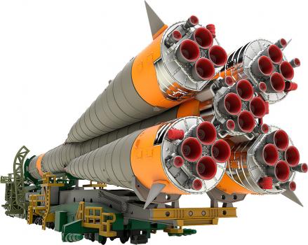 【予約2021年12月再販】MODEROID 1/150プラスチックモデル ソユーズロケット+搬送列車 グッドスマイルカンパニー