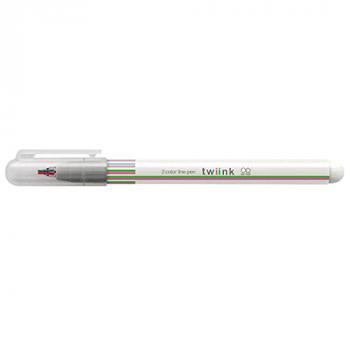ツインク twiink[カラーペン]2色線ペン/ピンクxグリーン