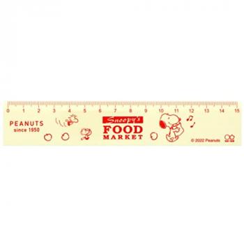 スヌーピー[ものさし]15cm 定規/Delicious Food Market アイボリー ピーナッツ