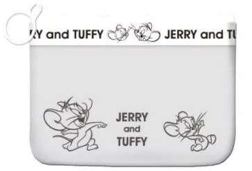 トムとジェリー ロゴテープシリーズ ティッシュポーチ グレー ジェリーとタフィー