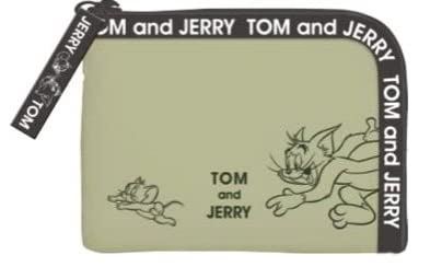 トムとジェリー ロゴテープシリーズ ミニ財布 カーキ トムとジェリー