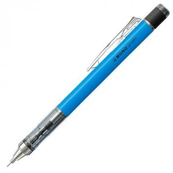 トンボ鉛筆 シャープペンシル モノグラフ ネオンブルー 0.5mm DPA-134B
