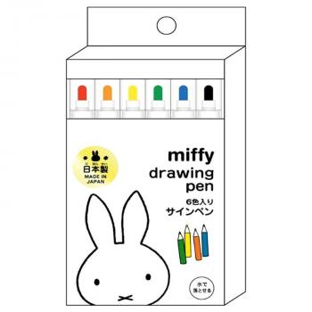 ビーエスエス ミッフィー おえかきペン6色入  おえかきあそび miffy 洗濯で落とせる カラーペン