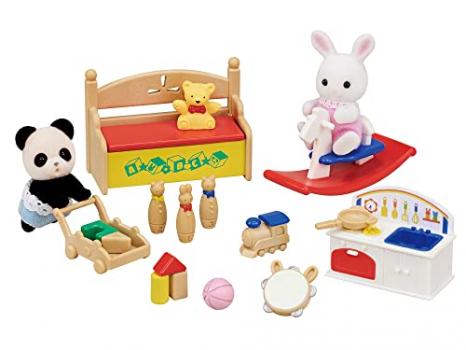 シルバニアファミリー 人形・家具セット 【おもちゃいっぱいセット-しろウサギ・パンダの赤ちゃん-】 DF-20【送料込み】