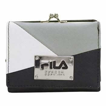 [フィラ] 財布 三つ折り がまぐち メタル 切り替え FIMS-0402 ブラック
