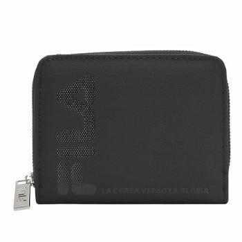 [フィラ] 二つ折り財布 ラウンドファスナー  FIMS-0356 (ブラック／ブラック)