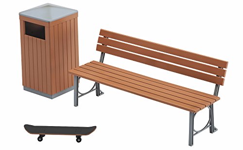 【予約2023年5月再販】ハセガワ 1/12 フィギュアアクセサリーシリーズ 公園のベンチとゴミ箱 プラモデル FA10