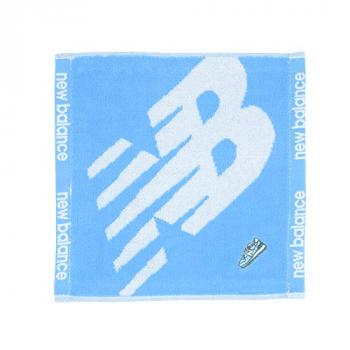 ニューバランス new balance 綿 100％ コットン ハンカチタオル (青ロゴ白刺繍青)