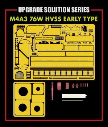 【予約2021年12月〜2022年1月】1/35 M4A3 76W HVSS 初期型用 グレードアップパーツセット (RFM5058用) RFM2026   ライフィールドモデル