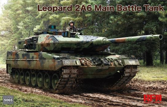 【予約2021年12月〜2022年1月】1/35 レオパルド2A6 主力戦車 w/可動式履帯 RFM5065   ライフィールドモデル
