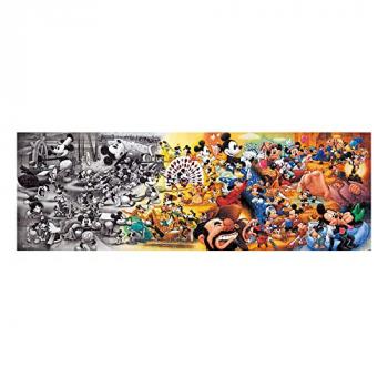 456ピース ジグソーパズル ディズニー 歴代ミッキーマウス集合! ぎゅっとシリーズ 【光るジグソー】(18.5x55.5cm)【送料込み】