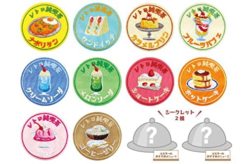 オリジナル 純喫茶レトロメニュー 刺繍缶バッジ 12個入りBOX