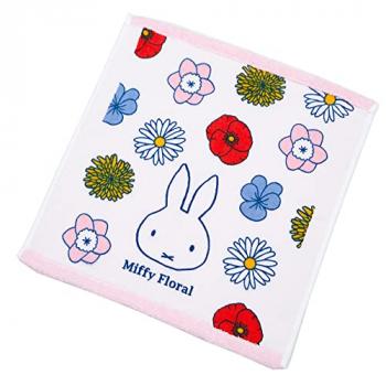 ミッフィー ウォッシュタオル  Miffy Floral 日本製 ピンク