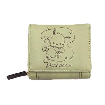 サンリオキャラクターズ ポチャッコ 刺繍シリーズ ラウンドミニ財布 カーキ