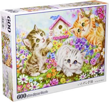 【日本製】 600ピース ジグソーパズル いたずら子猫(38×53cm)【送料込み】