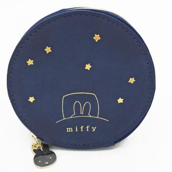 マリモクラフト miffy おやすみシリーズ コインケース ネイビー Φ10×H1.5cm DBM-953