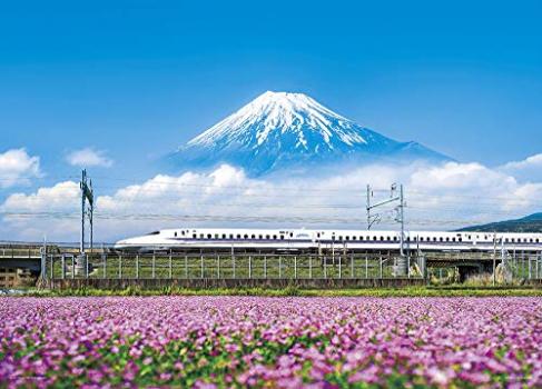 500ピース ジグソーパズル れんげの花と富士山(静岡) (38x53cm)【送料込み】