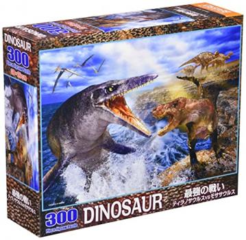 【日本製】 ビバリー 300ピース 最強の戦い ティラノサウルスVSモササウルス(26×38?)93-165 茶色【送料込み】