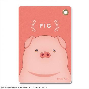 【予約2024年06月】豚のレバーは加熱しろ レザーパスケース デザイン04(豚/A) ライセンスエージェント