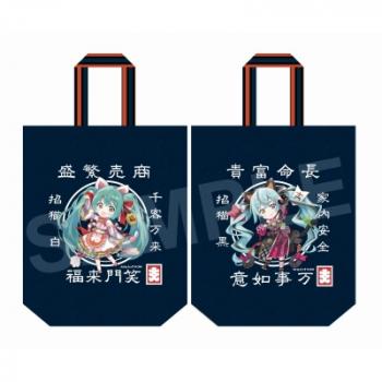 【予約2024年05月】「初音ミク×招き猫」 大入りバッグ（ポリ帆布） Art by らっす KADOKAWA