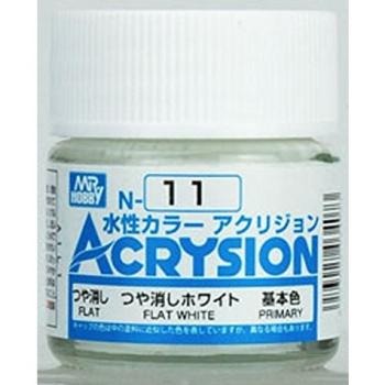 【水性アクリル樹脂塗料】新水性カラー アクリジョン つや消しホワイト N11