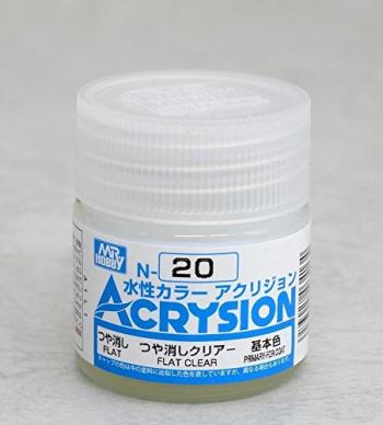 【水性アクリル樹脂塗料】新水性カラー アクリジョン つや消しクリアー N20