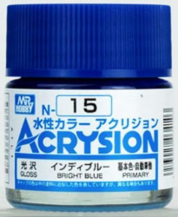 【水性アクリル樹脂塗料】新水性カラー アクリジョン インディブルー 光沢 N15