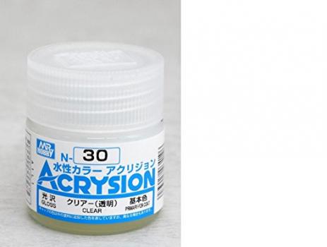 【水性アクリル樹脂塗料】新水性カラー アクリジョン クリアー（透明） 光沢 N30