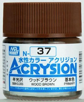 【水性アクリル樹脂塗料】新水性カラー アクリジョン ウッドブラウン N37