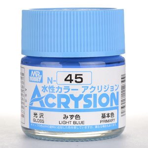 【水性アクリル樹脂塗料】新水性カラー アクリジョン みず色 N45