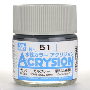 【水性アクリル樹脂塗料】新水性カラー アクリジョン ガルグレー N51