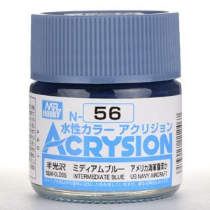 【水性アクリル樹脂塗料】新水性カラー アクリジョン ミディアムブルー N56