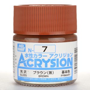 【水性アクリル樹脂塗料】新水性カラー アクリジョン ブラウン(茶) N7