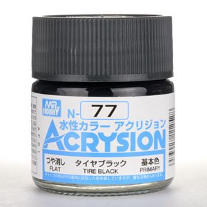 【水性アクリル樹脂塗料】新水性カラー アクリジョン タイヤブラック N77