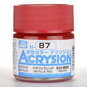 【水性アクリル樹脂塗料】新水性カラー アクリジョン メタリックレッド N87