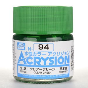 【水性アクリル樹脂塗料】新水性カラー アクリジョン クリアーグリーン N94